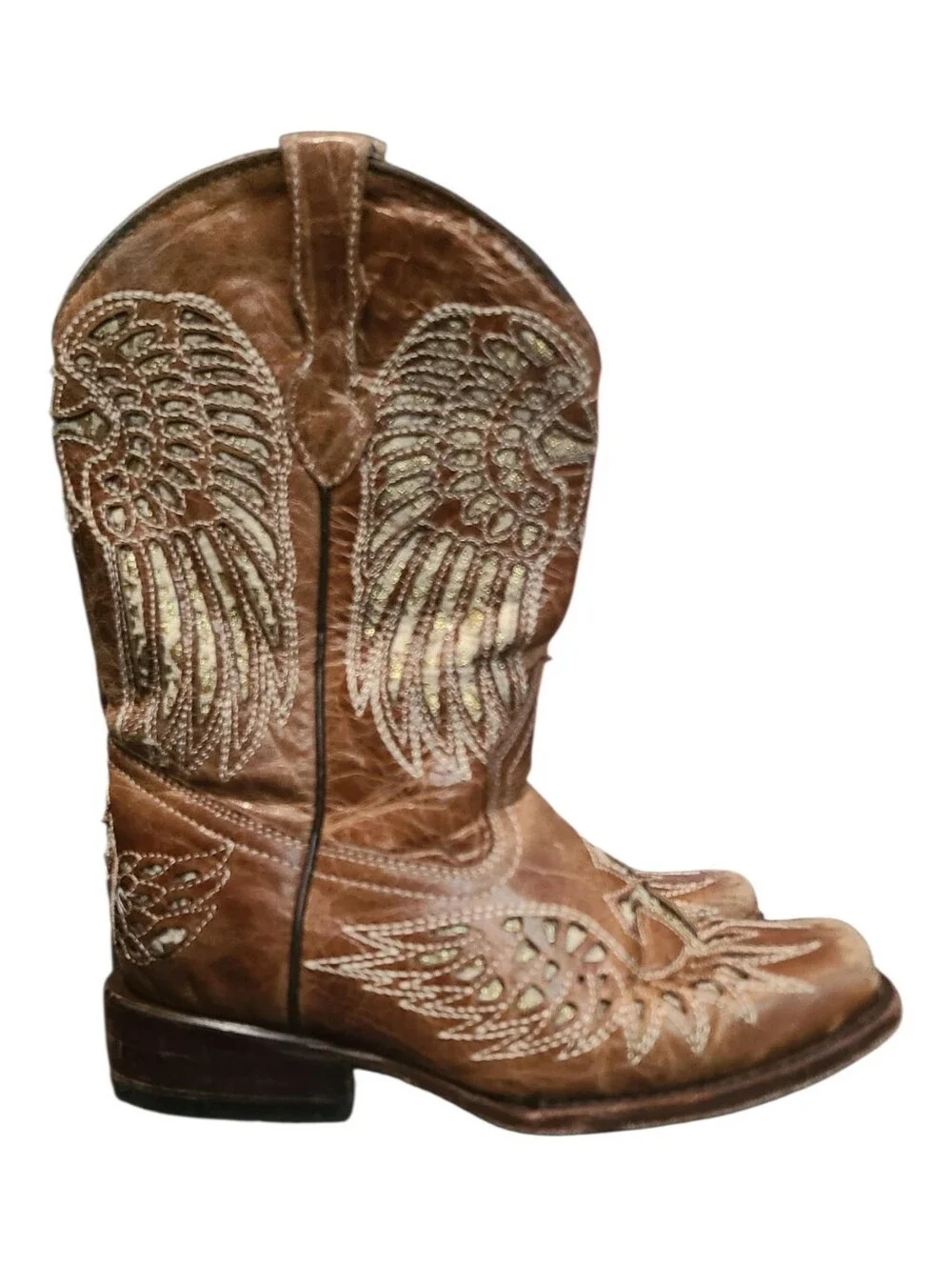Girls TEXAS COUNTRY Leather Cowgirl Boots 13